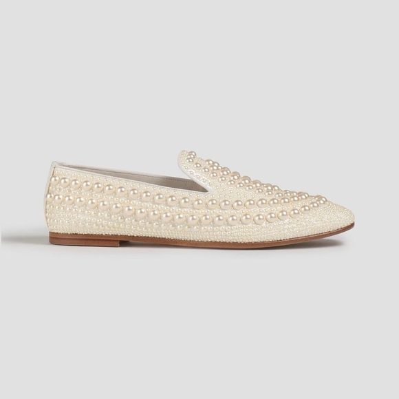 JIMMY CHOO Varsha Embellished Pearl Loafers - Picture 2 of 11